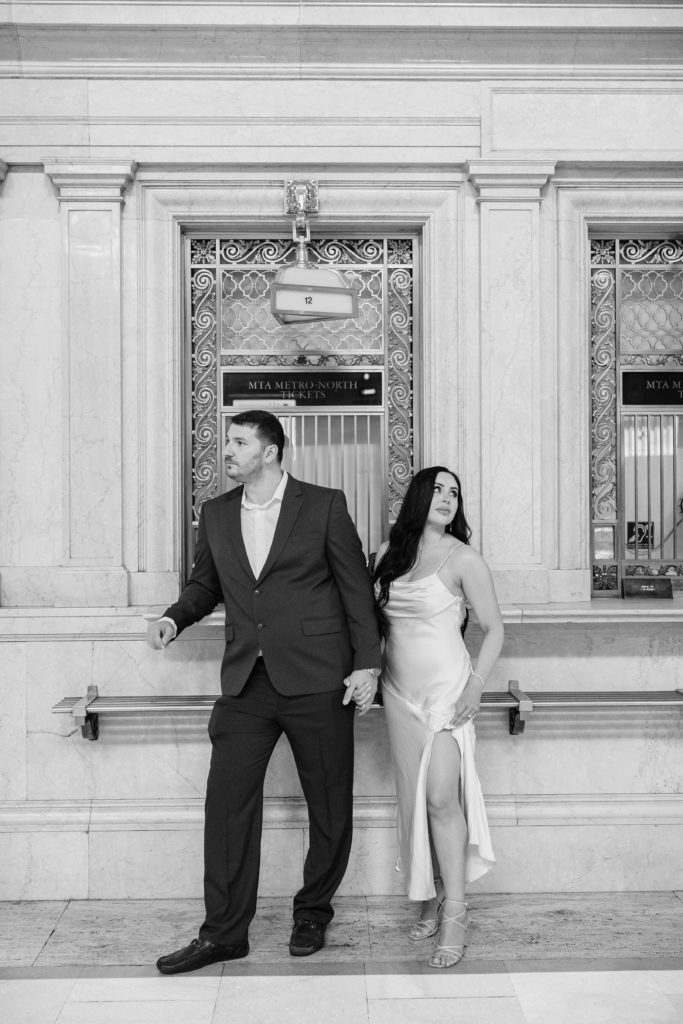 NYC engagement photos at Grand Central Station
