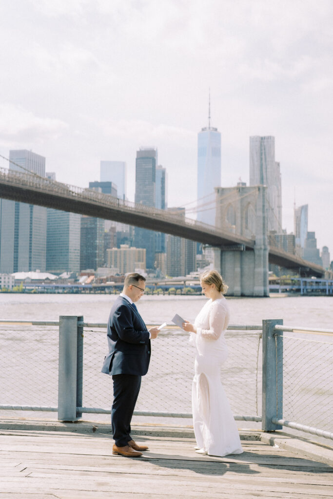 Brooklyn Bridge wedding ceremony