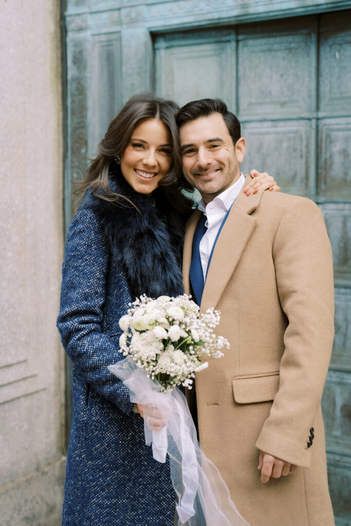 Winter City Hall Elopement in NYC