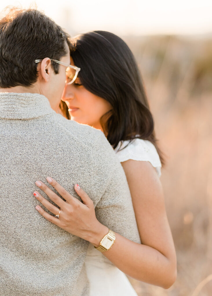 dallas engagement photos at tandy hills during golden hour