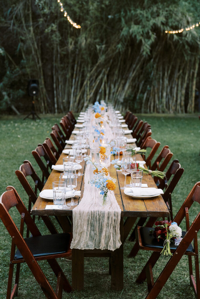 The 1909 wedding venue reception dinner table setting