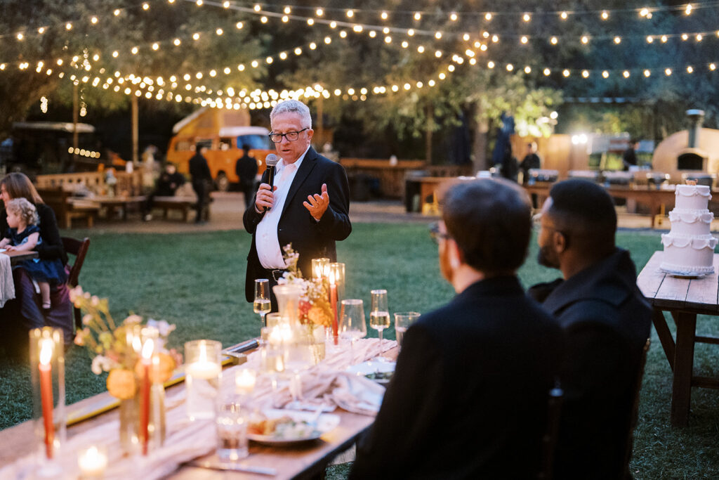 Heartfelt wedding speech at The 1909