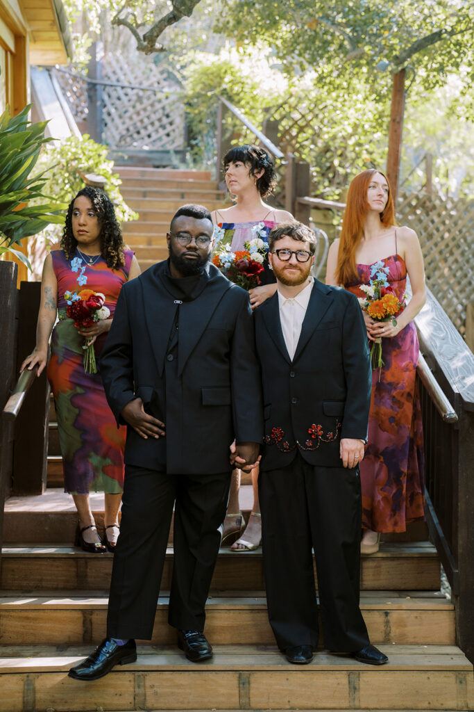 Bridal party Wedding at The 1909 in Topanga Canyon